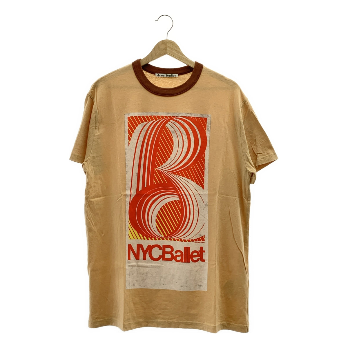Acne Studios / アクネストゥディオズ | NYC Ballet プリント オーバーサイズ リンガーTシャツ | XS | レディース