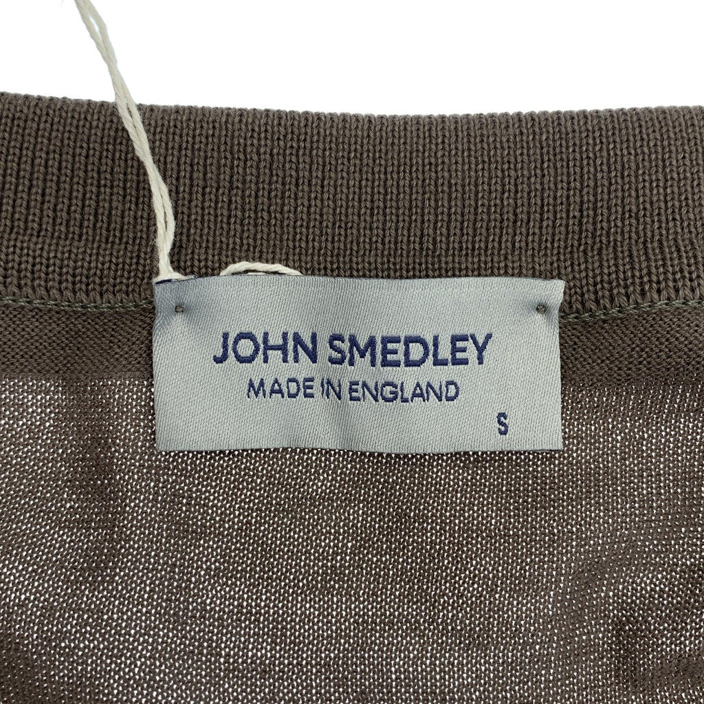 【美品】  JOHN SMEDLEY / ジョンスメドレー | シーアイランドコットン  ニット ポロシャツ | S | チャコール系 | メンズ