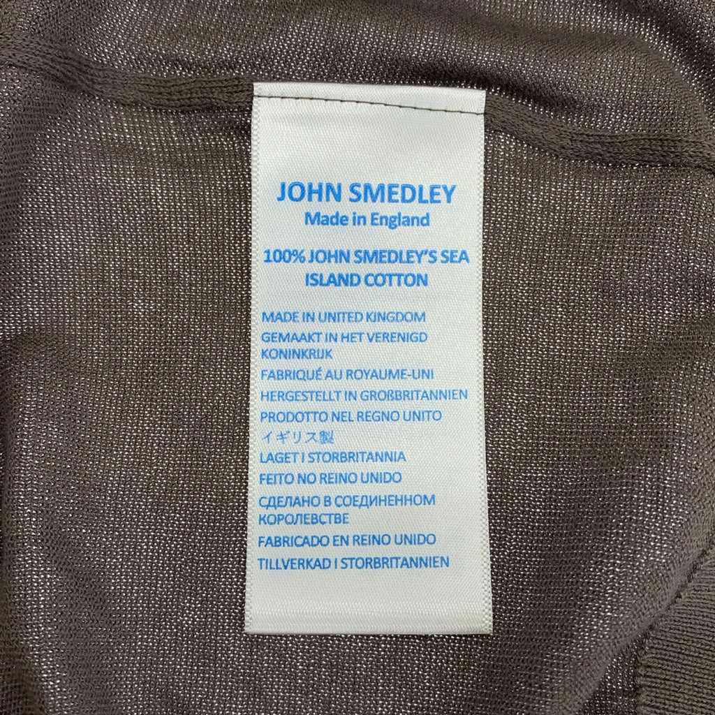 【美品】  JOHN SMEDLEY / ジョンスメドレー | シーアイランドコットン  ニット ポロシャツ | S | チャコール系 | メンズ
