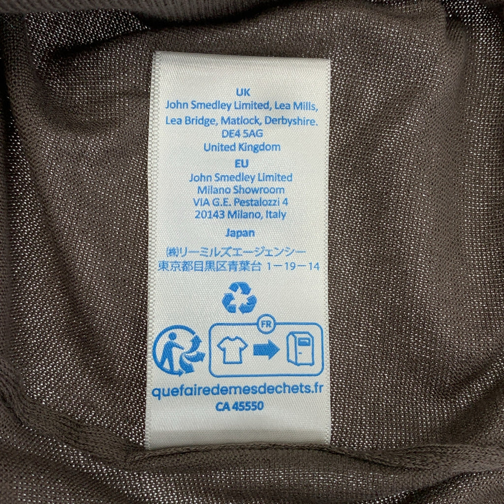 【美品】  JOHN SMEDLEY / ジョンスメドレー | シーアイランドコットン  ニット ポロシャツ | S | チャコール系 | メンズ