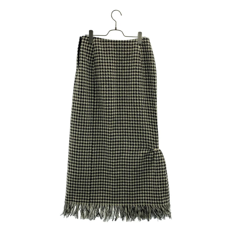 Yohji Yamamoto FEMME / ヨウジヤマモトファム | 2003AW | マーメイド 千鳥格子 フリンジ スカート | 2 | レディース