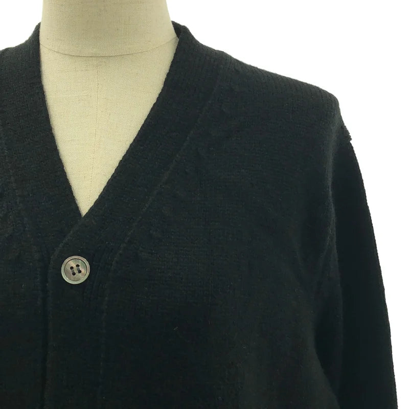 BLACK COMME des GARCONS / ブラックコムデギャルソン | 2020SS | ストライプ 異素材 切替 ドッキング ニット カーディガン ジャケット | L | レディース