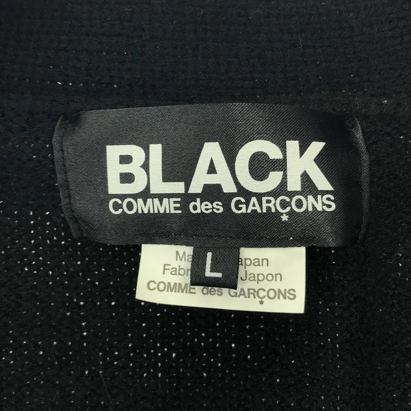 BLACK COMME des GARCONS / ブラックコムデギャルソン | 2020SS | ストライプ 異素材 切替 ドッキング ニット カーディガン ジャケット | L | レディース