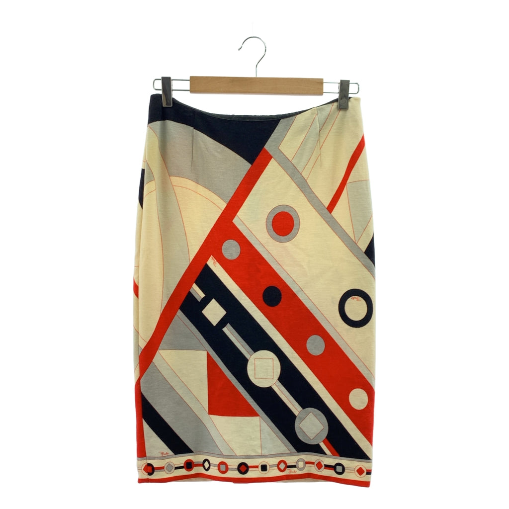 EMILIO PUCCI | 全身Logo後拉鍊開衩半身裙 | 尺寸42 | 女款