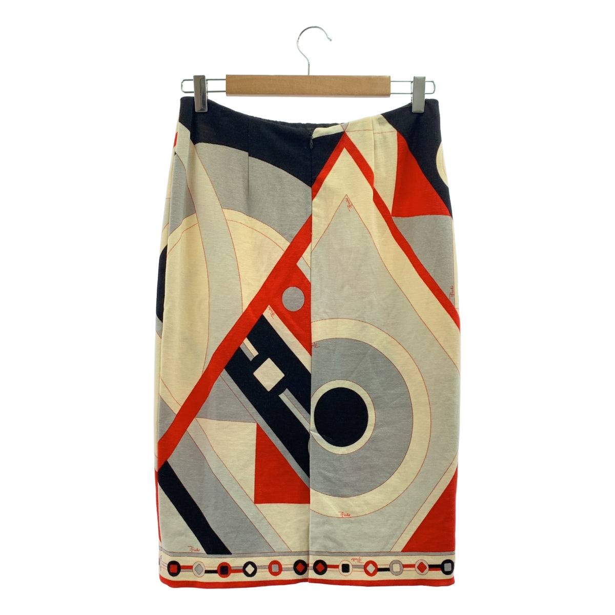 EMILIO PUCCI | 全身Logo後拉鍊開衩半身裙 | 尺寸42 | 女款