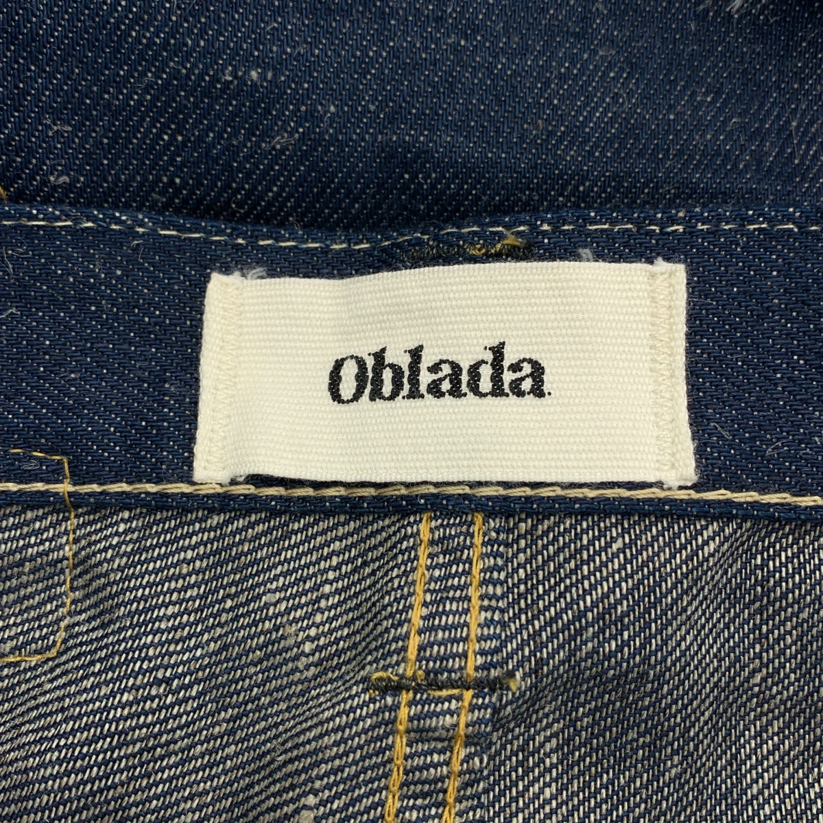 oblada / オブラダ | コットン リネン シンチバック セルビッチ デニムパンツ | 24 | インディゴ | レディース