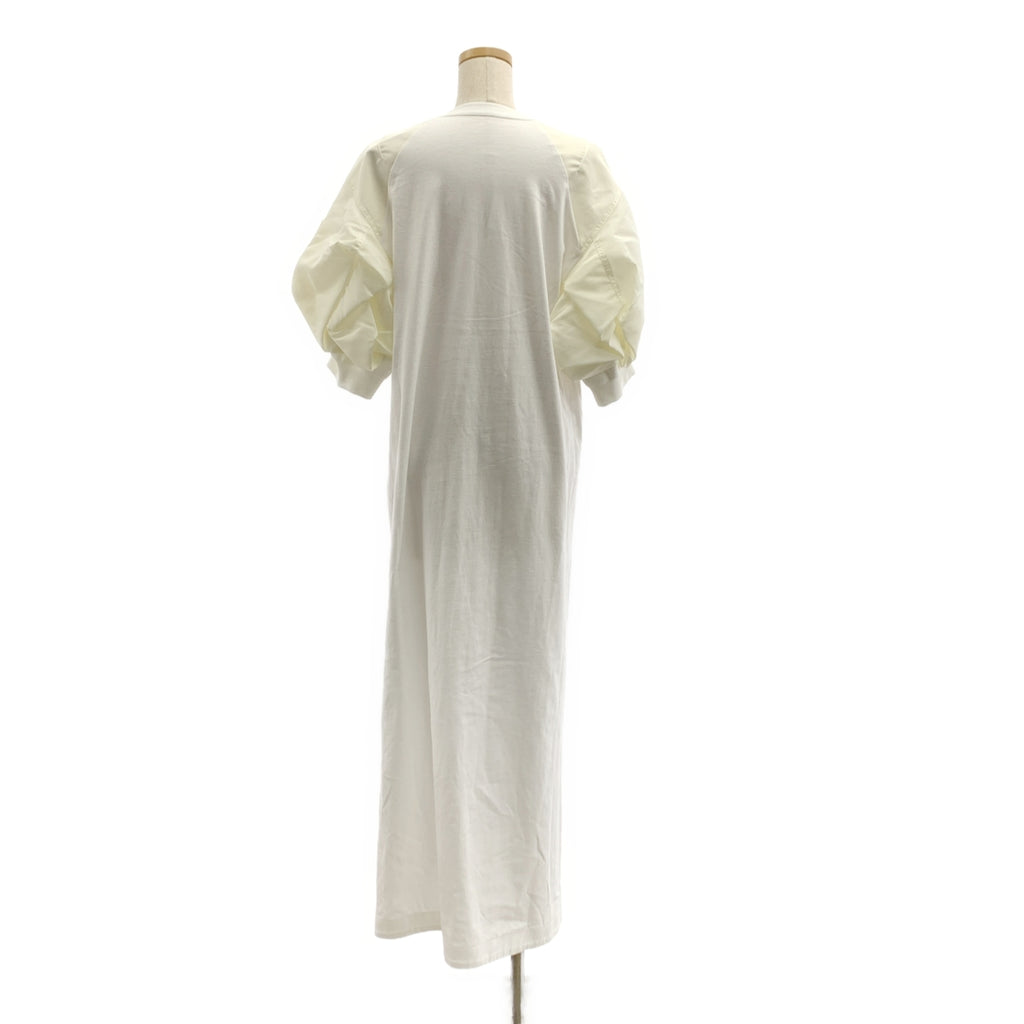 sacai | 尼龍斜紋布和針織連身裙，棉質泡泡袖連身裙 | 3 碼 | 女裝