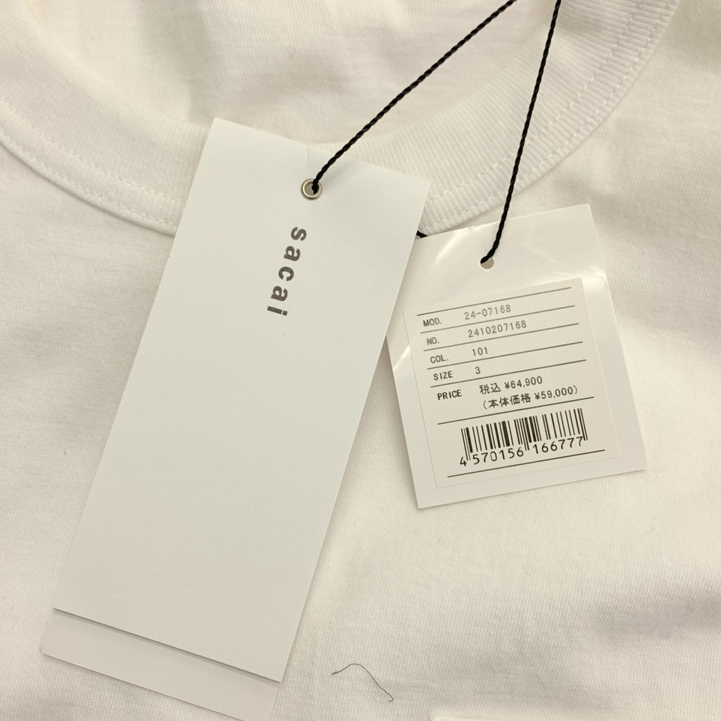 sacai | 尼龍斜紋布和針織連身裙，棉質泡泡袖連身裙 | 3 碼 | 女裝