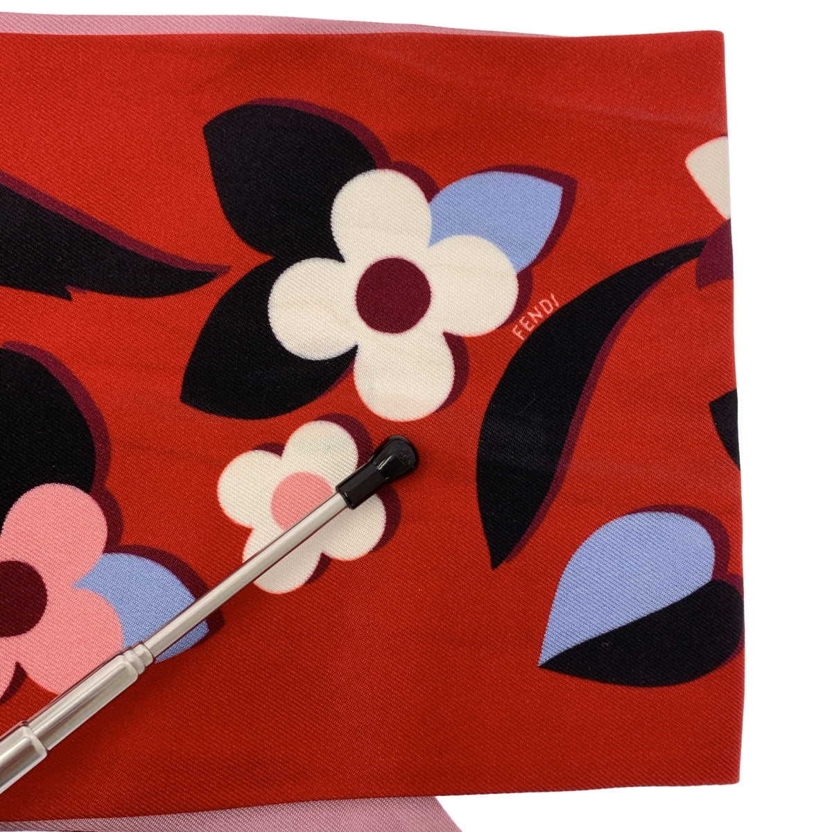 【美品】  FENDI / フェンディ | フラワー柄 ラッピー スカーフ | レッド