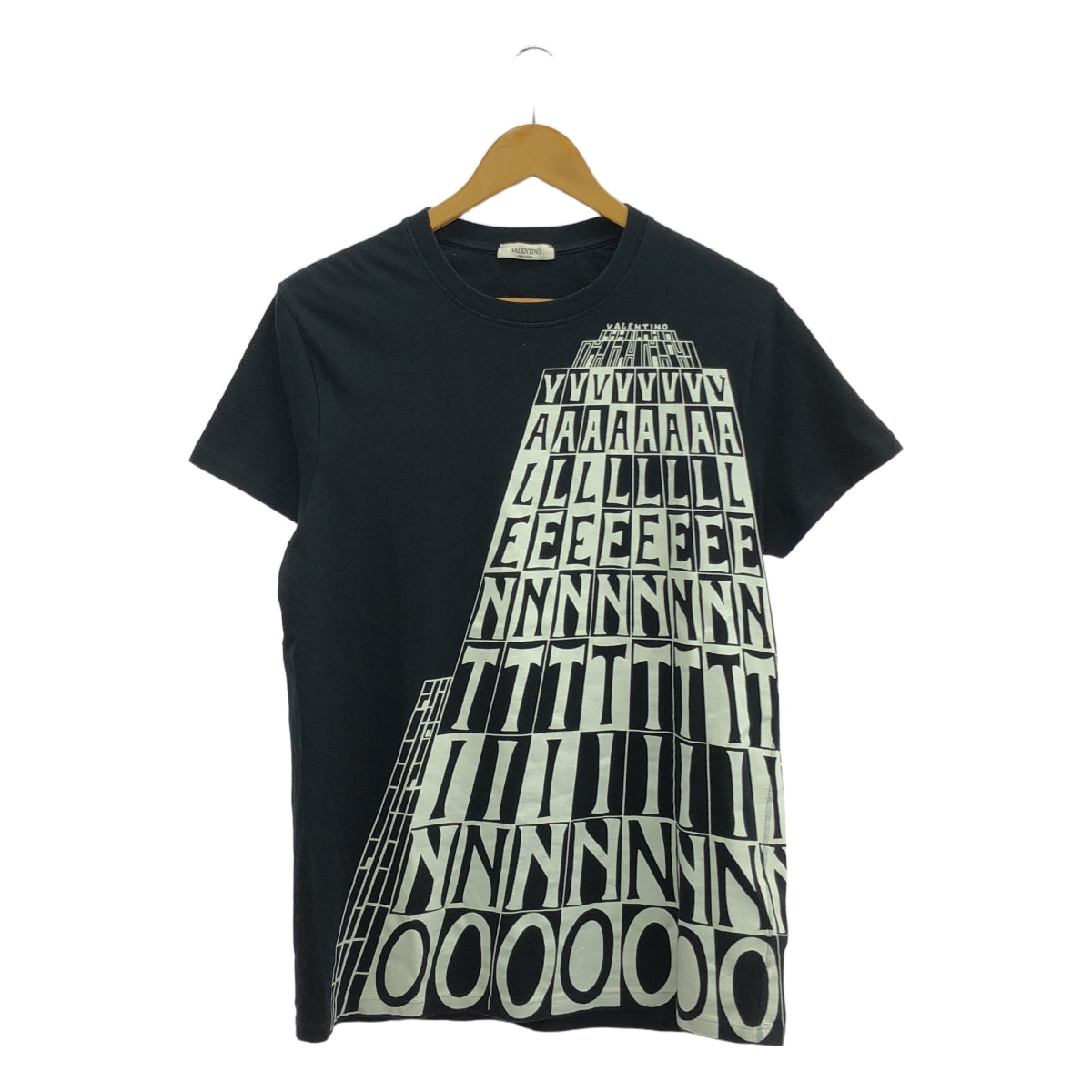 華倫天奴 | 棉質圖案標誌 T 卹 | S | 黑色 | 男款