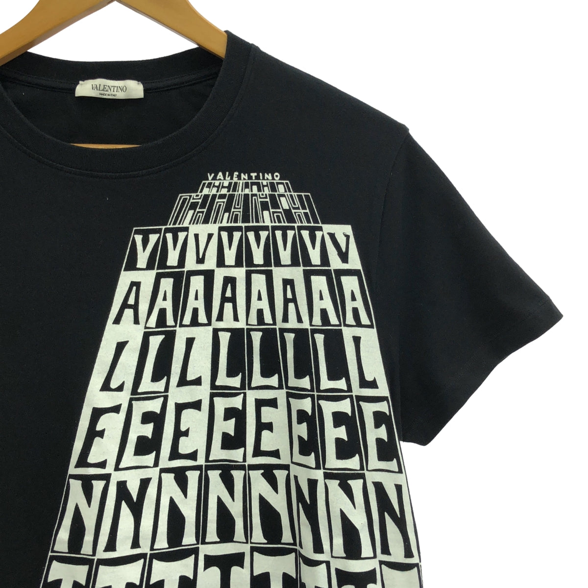 VALENTINO / ヴァレンティノ | コットン グラフィックロゴ Tシャツ | S | ブラック | メンズ
