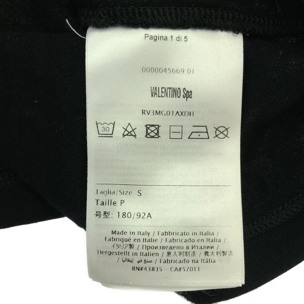 VALENTINO / ヴァレンティノ | コットン グラフィックロゴ Tシャツ | S | ブラック | メンズ