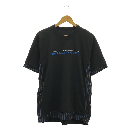 sacai / サカイ | 2020SS | The Big Lebowski ストライプ サイドジップ シャツ | 2 | ブラック | メンズ