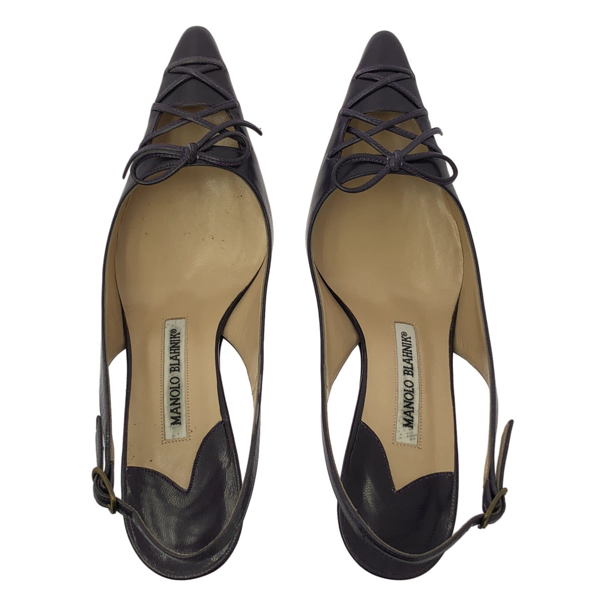 MANOLO BLAHNIK / マノロブラニク | レースアップ ポインテッドトゥ パンプス | 38 | レディース