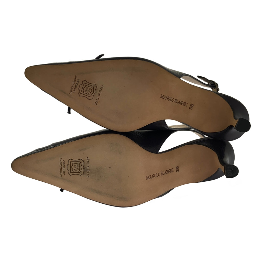 MANOLO BLAHNIK / マノロブラニク | レースアップ ポインテッドトゥ パンプス | 38 | レディース