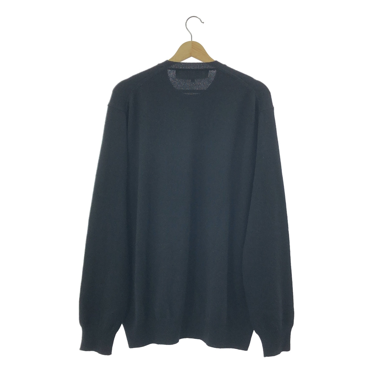 PLAY COMME des GARCONS / プレイコムデギャルソン | AD2024 | ハートワッペン カシミヤ クルーネック ニット | S | ブラック | メンズ