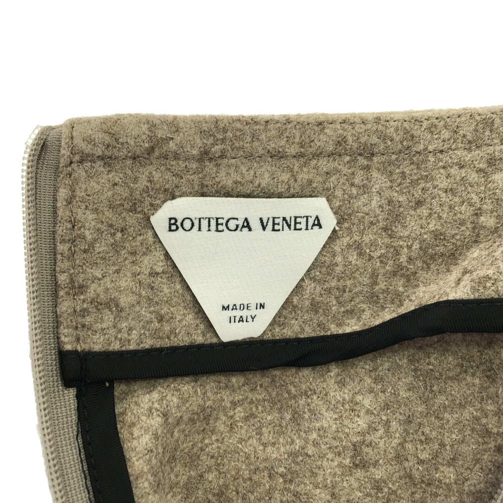 [狀況良好] BOTTEGA VENETA | 2023-2024秋冬 | RIVERBED MELANGE 喇叭長裙 | 36 |淺棕色 |女性的