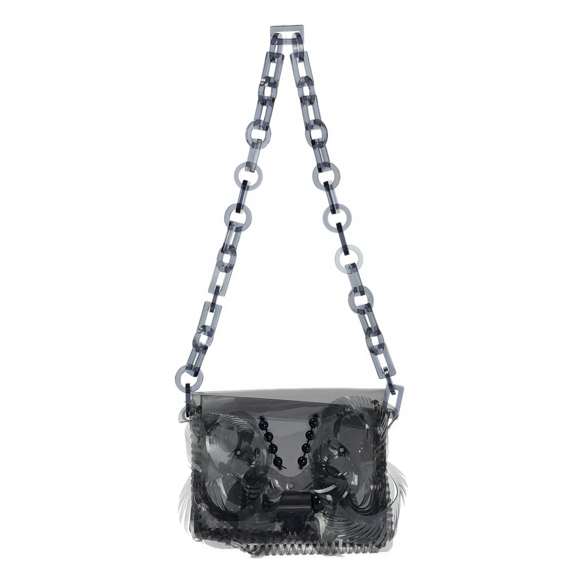 Mame Kurogouchi / マメクロゴウチ | Sculptural Mini Chain Bag スカルプト ミニ チェーン バッグ | ブラック | レディース