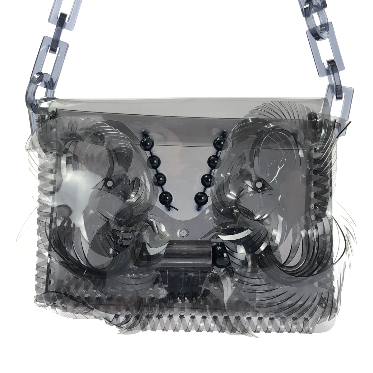 Mame Kurogouchi / マメクロゴウチ | Sculptural Mini Chain Bag スカルプト ミニ チェーン バッグ | ブラック | レディース