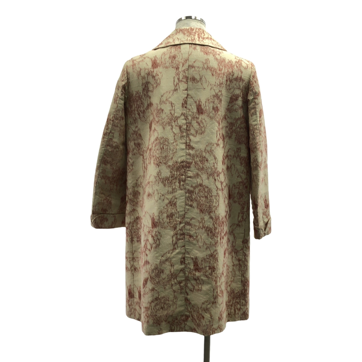 JUNYA WATANABE COMME des GARCONS / 준야와타나베 | 2001AW | 실크 자카드 스테인드 컬러 코트 | M | 아이보리 / 레드 | 남성