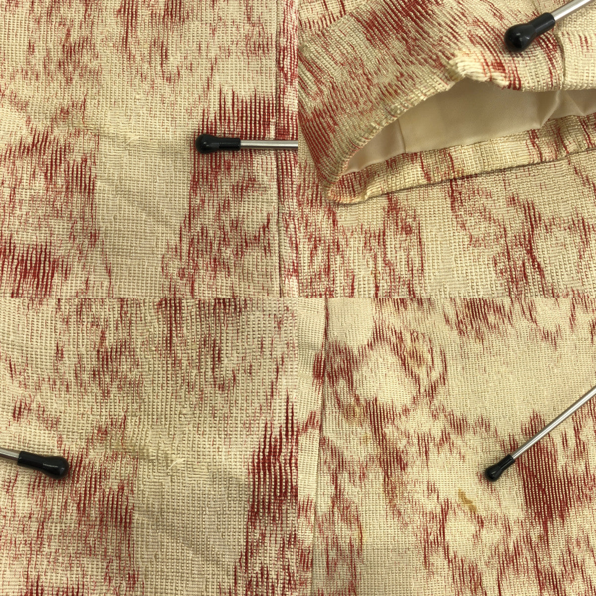 JUNYA WATANABE COMME des GARCONS / 준야와타나베 | 2001AW | 실크 자카드 스테인드 컬러 코트 | M | 아이보리 / 레드 | 남성