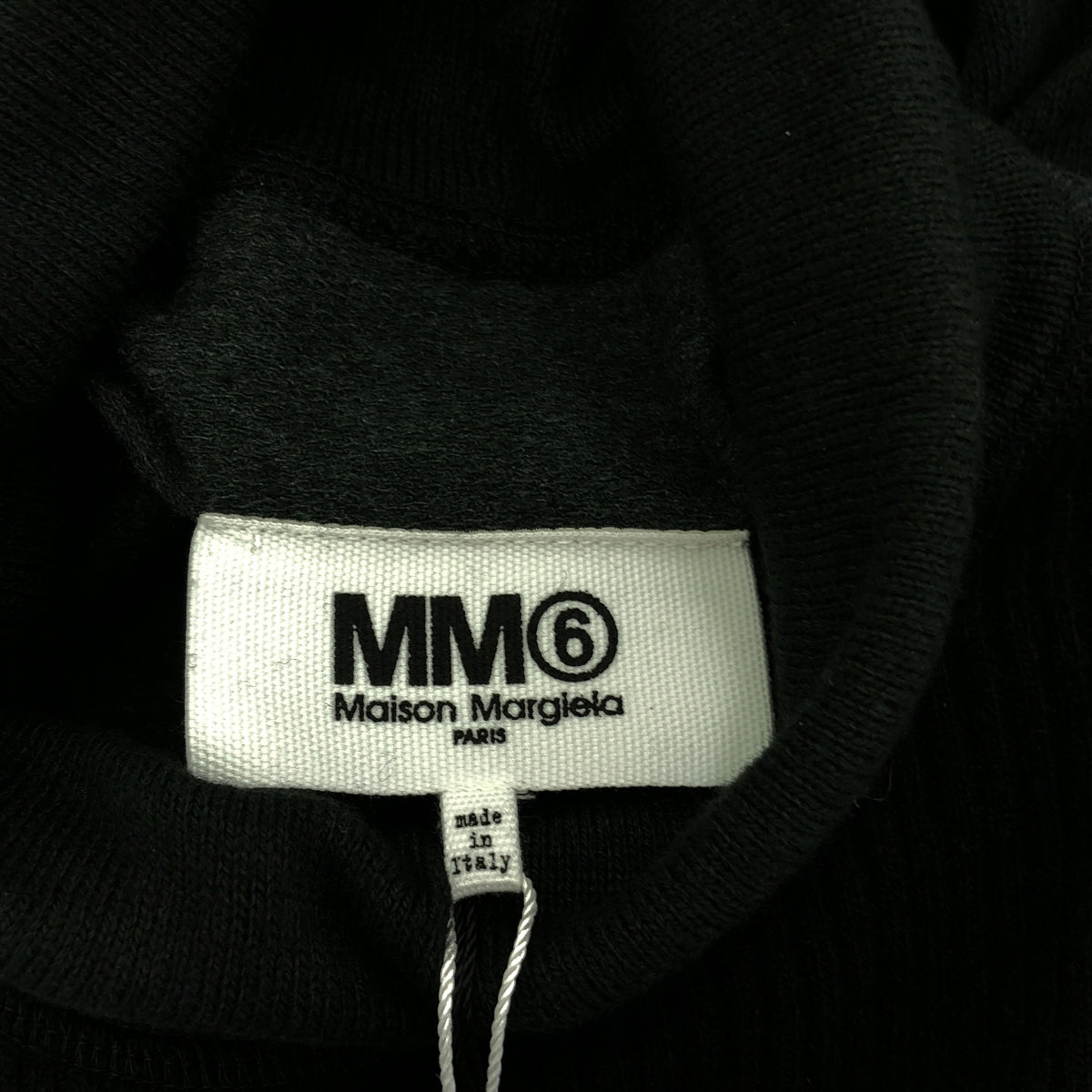 [狀況良好] MM6 Maison Margiela | 拼布長袖洋裝 | 羅紋長裙 | M | 黑色/深綠色 | 女款