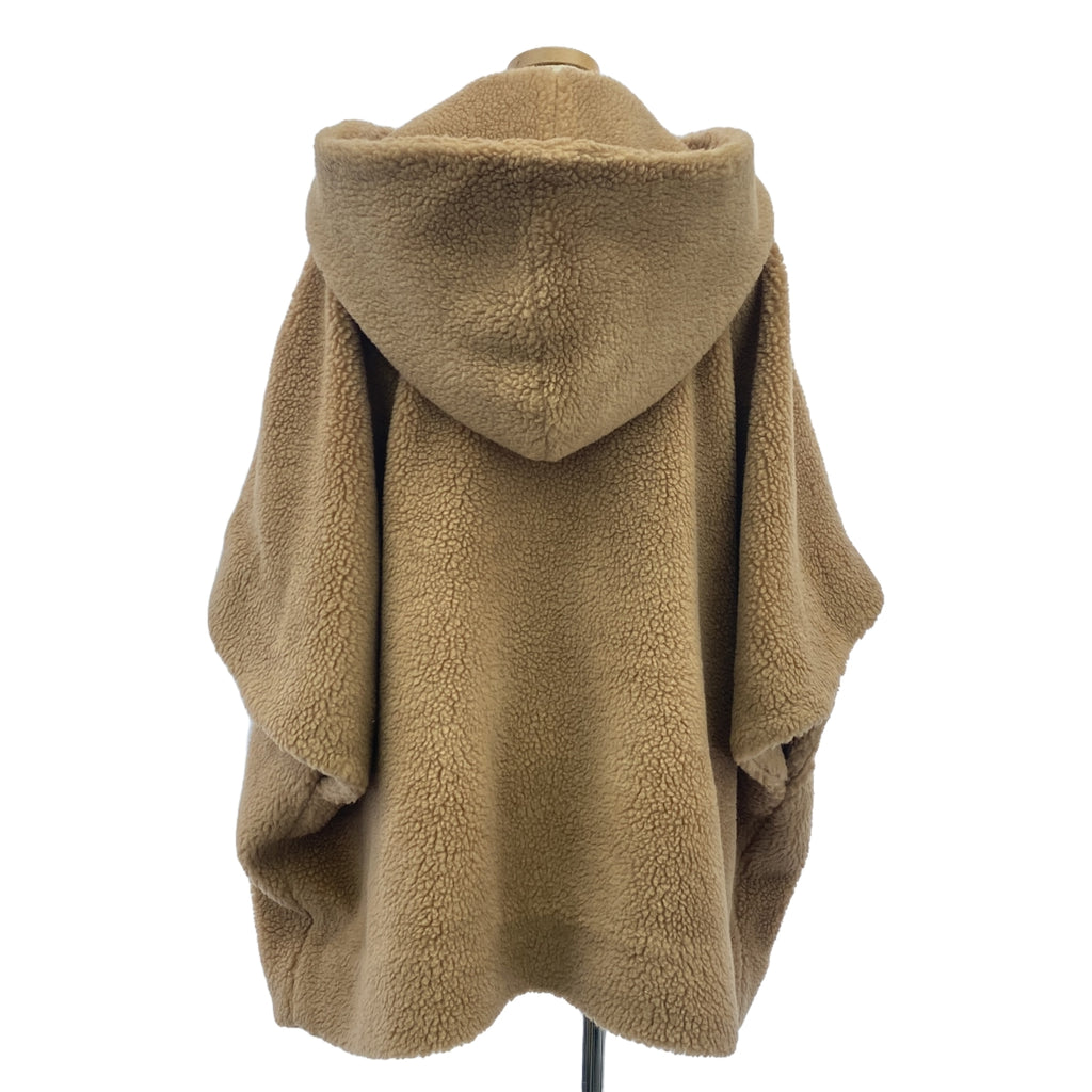 【美品】  LE PHIL / ルフィル | 2024AW | ポンチョ ウールボアジャケット / 総裏地 | F | ブラウン | レディース