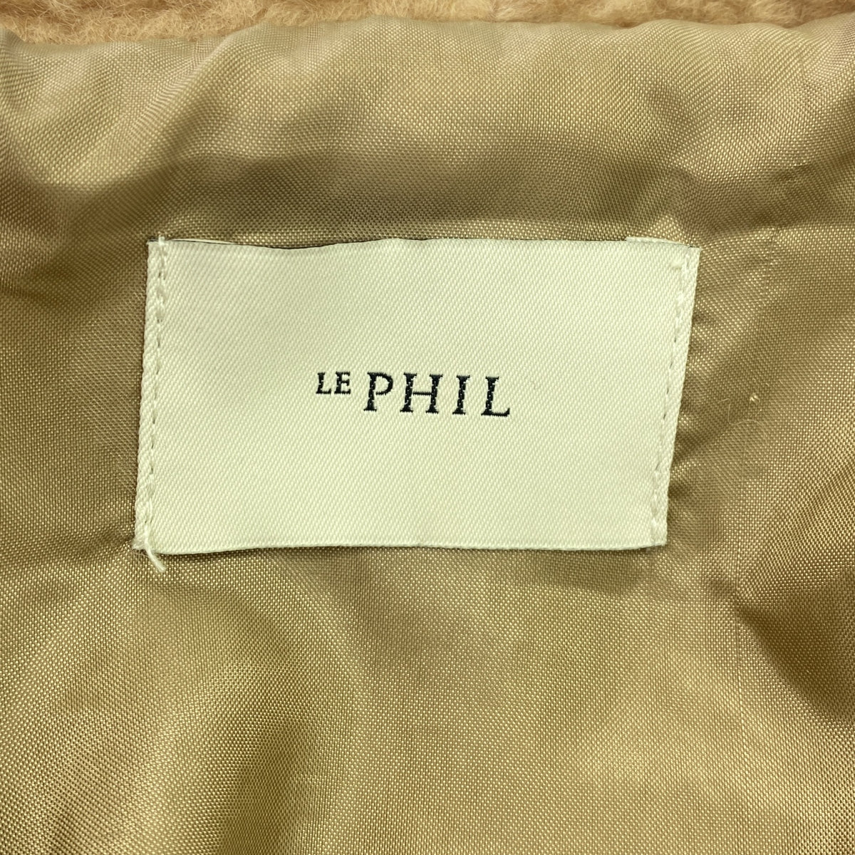 【美品】  LE PHIL / ルフィル | 2024AW | ポンチョ ウールボアジャケット / 総裏地 | F | ブラウン | レディース