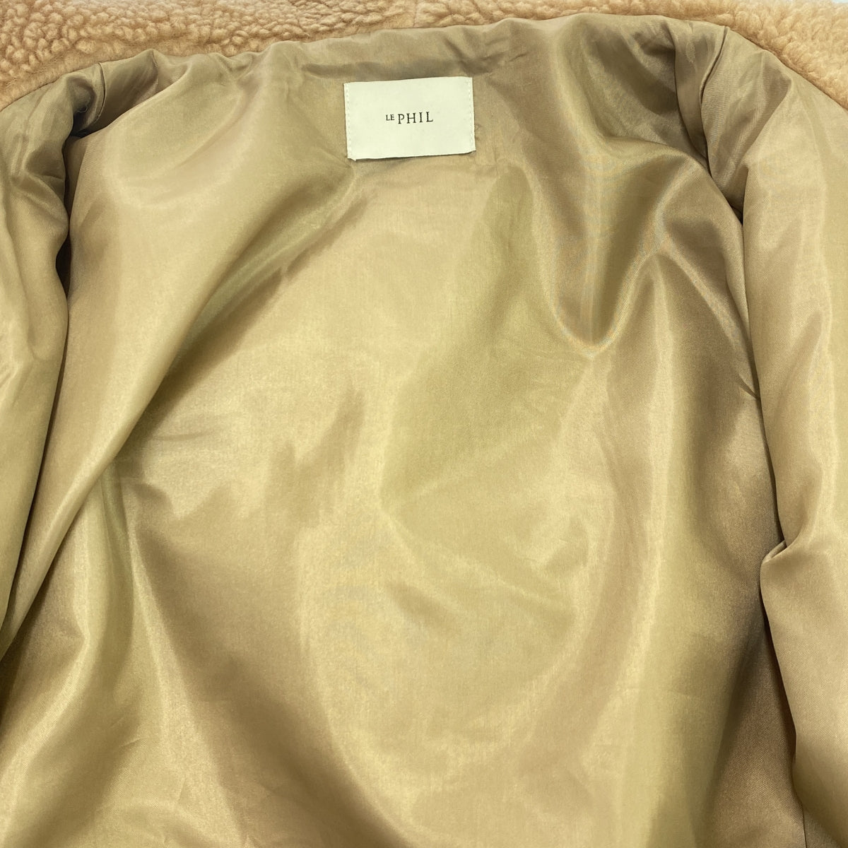 [品相良好] LE PHIL / Lefil | 2024秋冬 |斗篷羊毛圍巾夾克 / 全襯裡 | F |布朗 |女性的