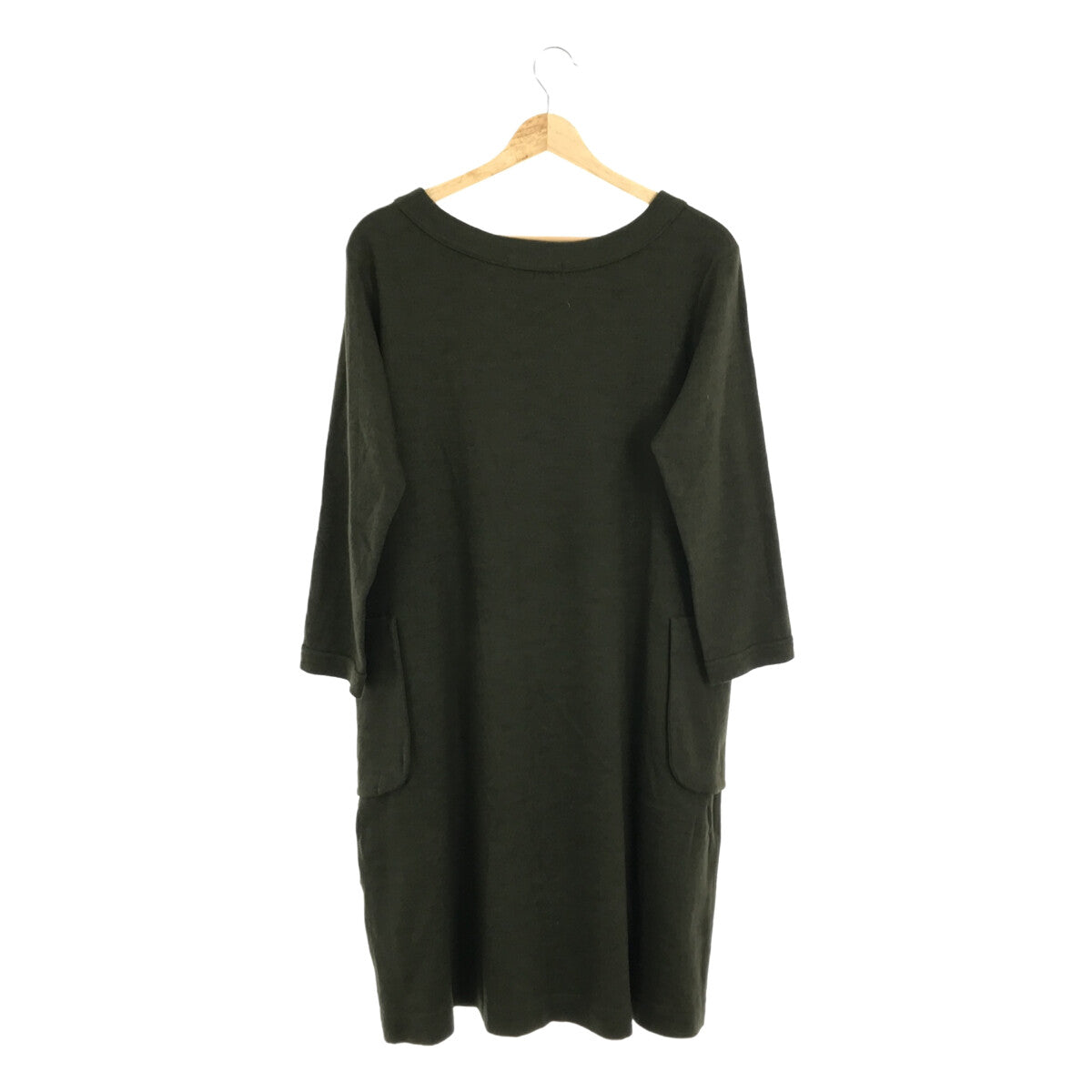 45r / Forty Five R | Wool crew neck dress | 0 | Khaki | Women's