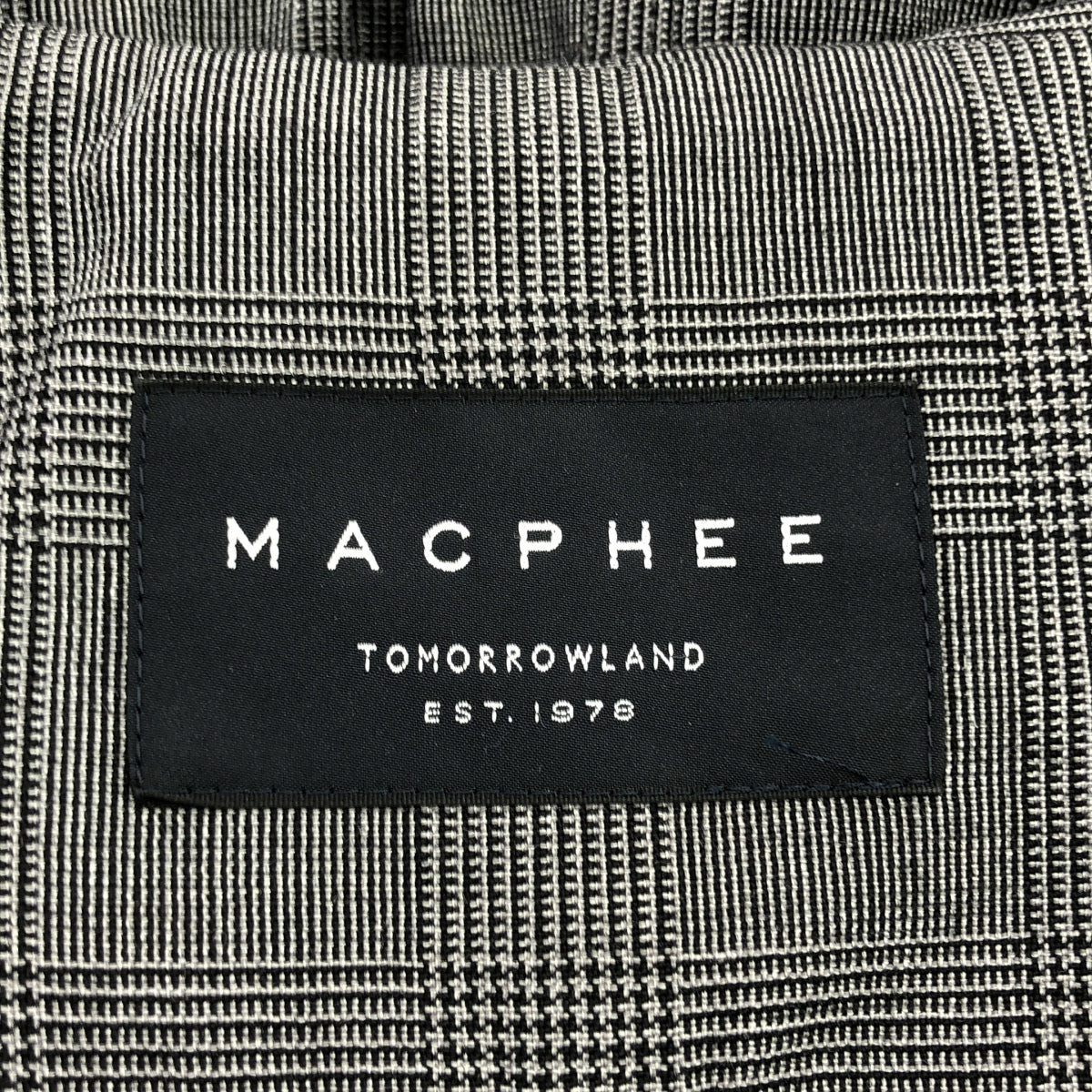 【美品】  Tomorrowland MACPHEE / トゥモローランドマカフィー | ウール グレンチェック フーテッドコート | 36 | グレー | レディース