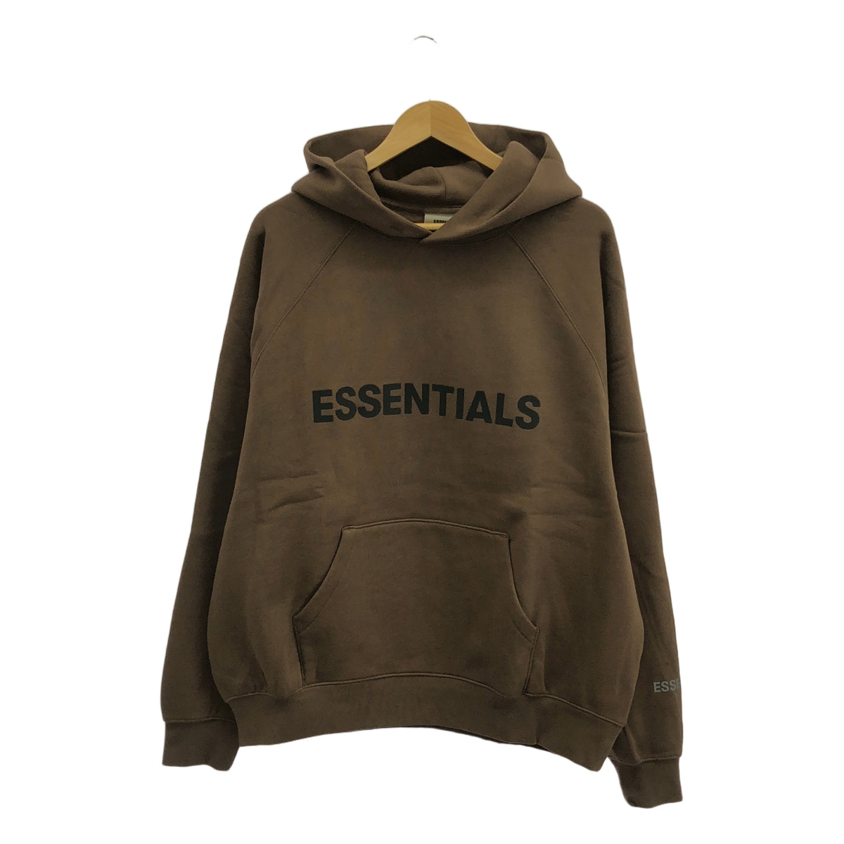 【美品】  FOG ESSENTIALS / エフオージーエッセンシャルズ | 3D SILICON BOXY HOODIE シリコンロゴ ボクシー スウェットパーカー | M | ブラウン | メンズ