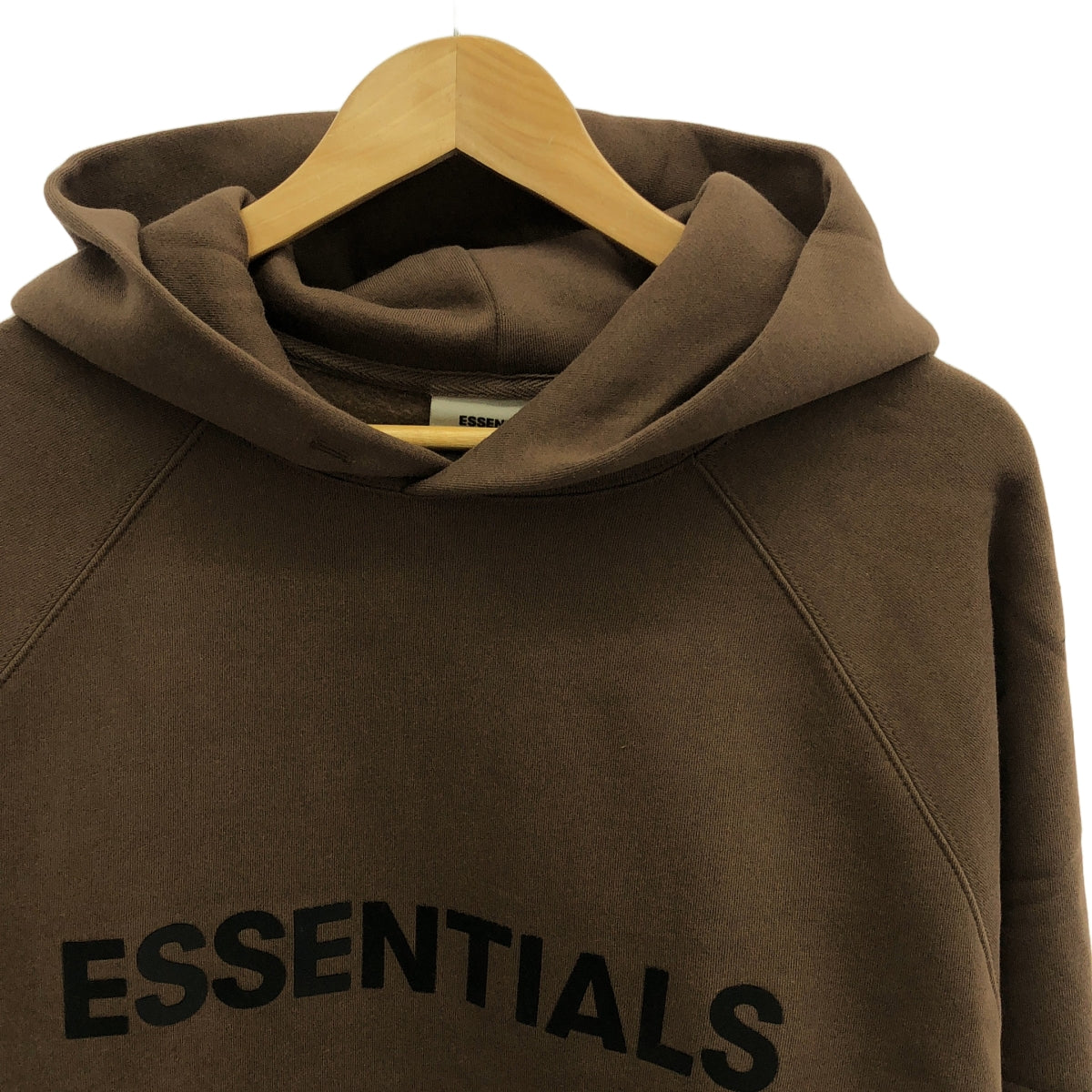 【美品】  FOG ESSENTIALS / エフオージーエッセンシャルズ | 3D SILICON BOXY HOODIE シリコンロゴ ボクシー スウェットパーカー | M | ブラウン | メンズ