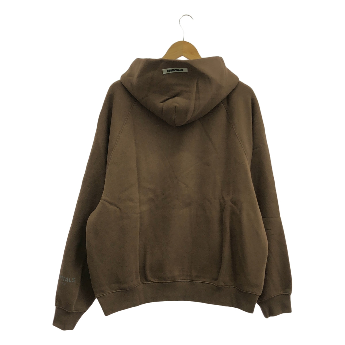 【美品】  FOG ESSENTIALS / エフオージーエッセンシャルズ | 3D SILICON BOXY HOODIE シリコンロゴ ボクシー スウェットパーカー | M | ブラウン | メンズ