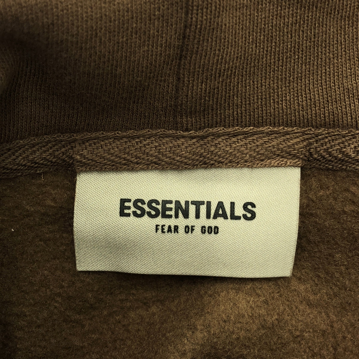 【美品】  FOG ESSENTIALS / エフオージーエッセンシャルズ | 3D SILICON BOXY HOODIE シリコンロゴ ボクシー スウェットパーカー | M | ブラウン | メンズ