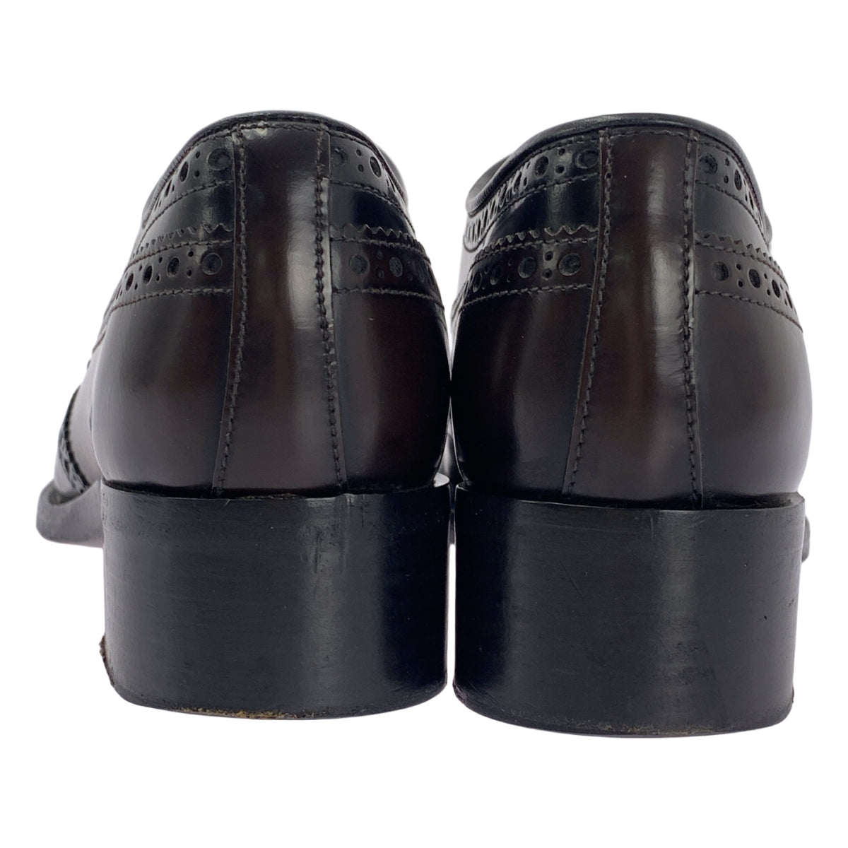 PRADA / 프라다 | 가죽 날개 팁 드레스 신발 | 36 1/2 | 블랙 | 여성