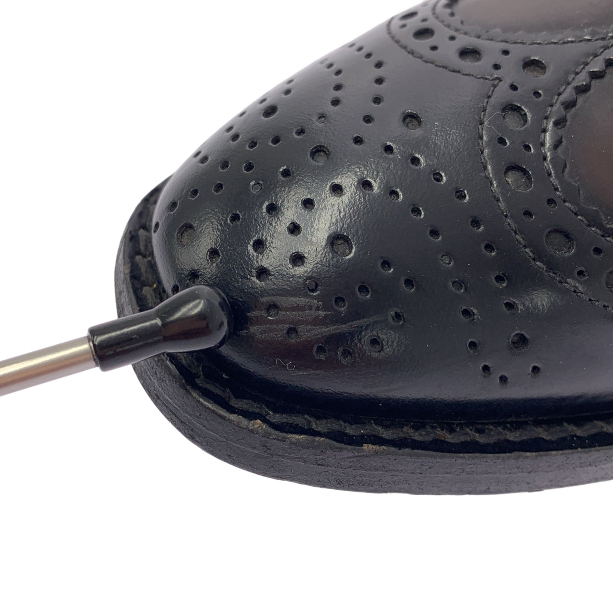 PRADA / 프라다 | 가죽 날개 팁 드레스 신발 | 36 1/2 | 블랙 | 여성