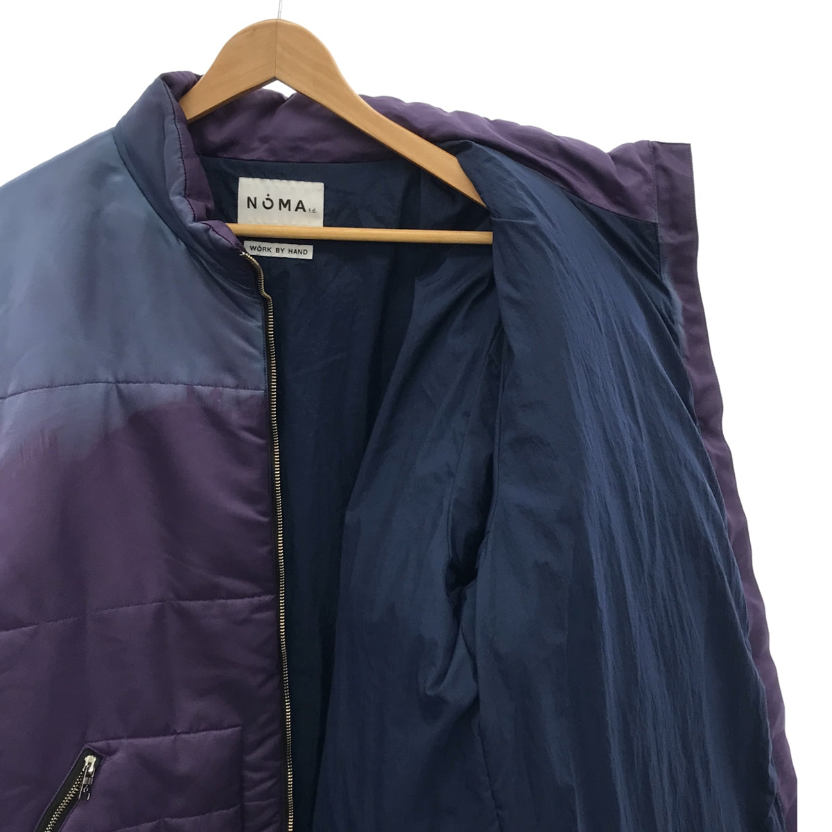 [Good Condition] NOMA t.d | HAND DYED PUFFER JACKET | Fully lined | Size 3 | Purple/Navy | Men's