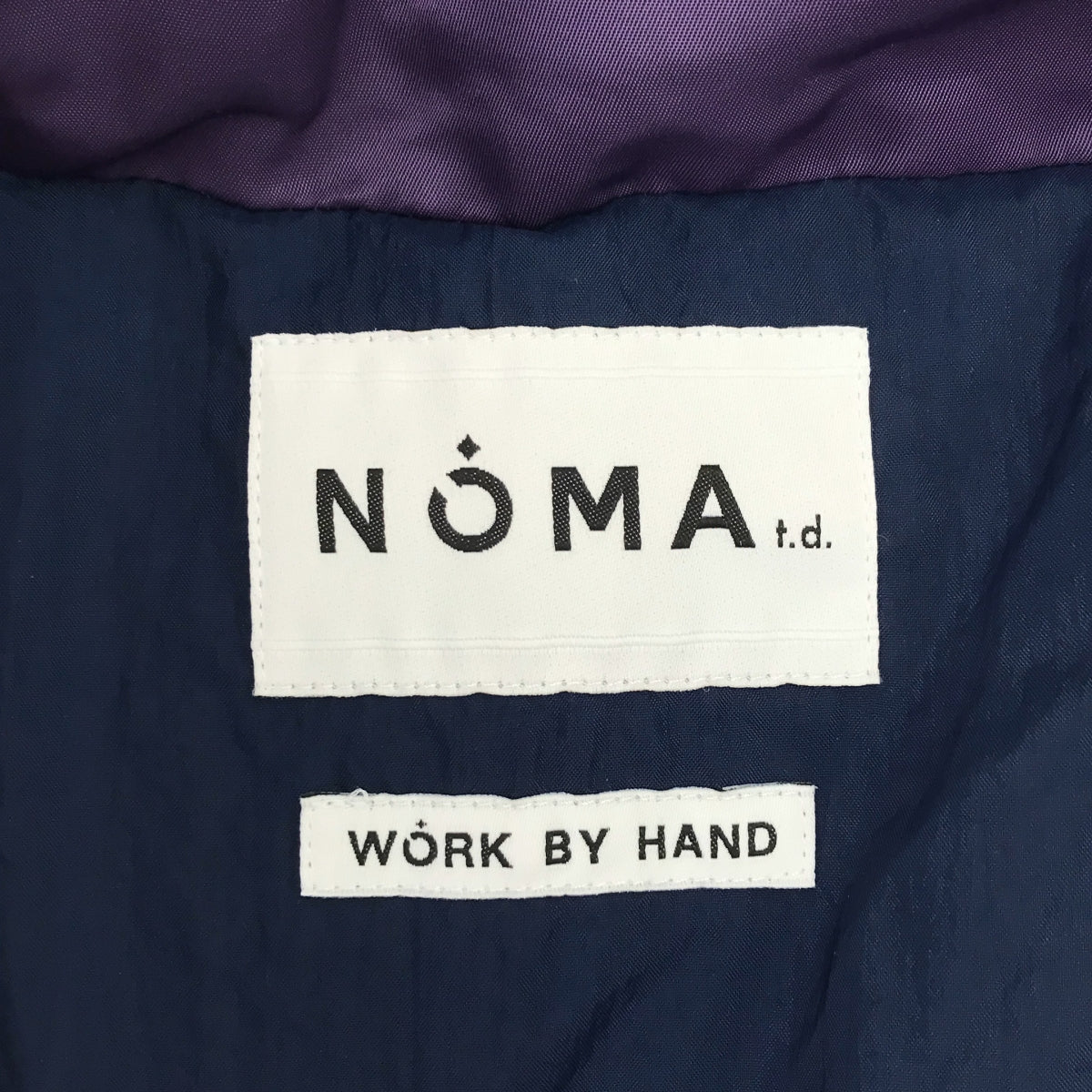 【미품】 NOMA t.d / 노마티디 | HAND DYED PUFFER JACKET / 핸드 다이 파퍼 재킷 / 총 안감 | 3 | 퍼플 / 네이비 계 | 남성