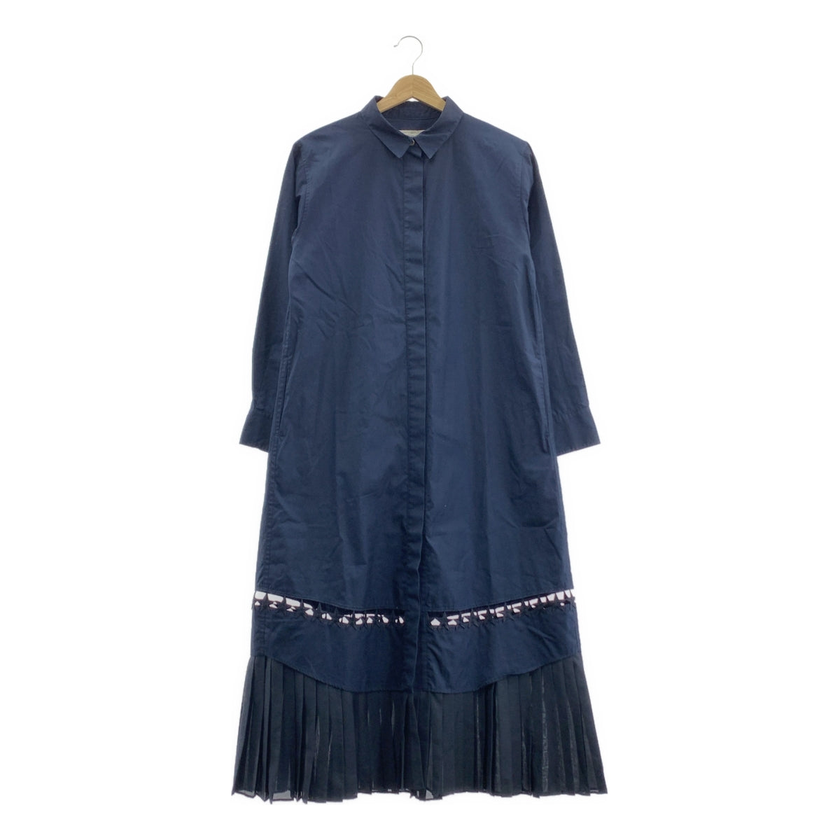 MUVEIL / 뮤베일 | × CONVERSE TOKYO 주름 전환 원피스 | 네이비 | 여성