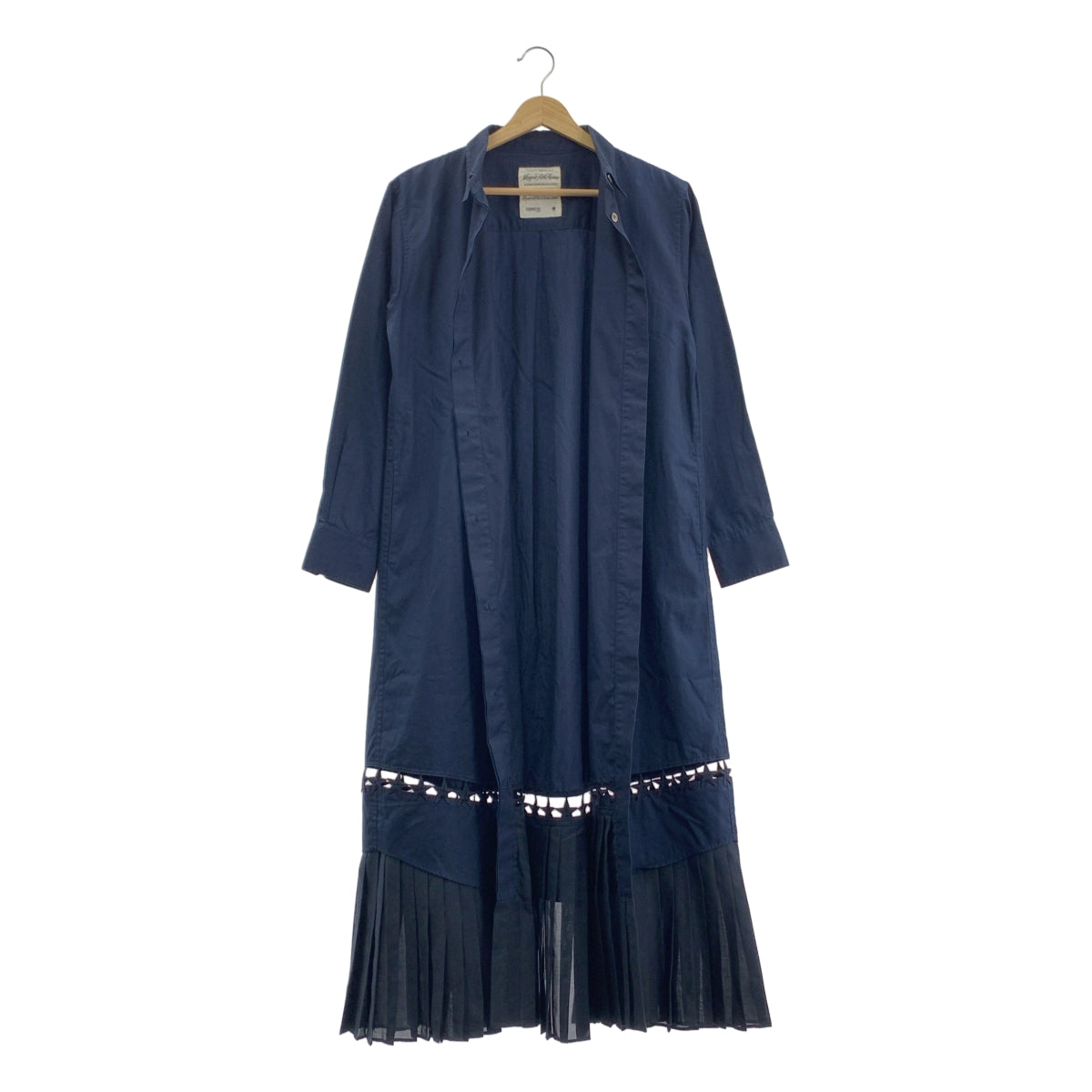 MUVEIL / 뮤베일 | × CONVERSE TOKYO 주름 전환 원피스 | 네이비 | 여성