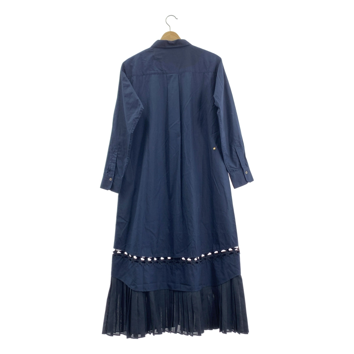 MUVEIL / 뮤베일 | × CONVERSE TOKYO 주름 전환 원피스 | 네이비 | 여성