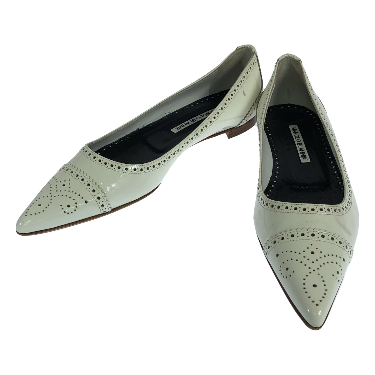 MANOLO BLAHNIK / Manolo Blahnik | Straight tip pointed toe flat pumps | 38 |