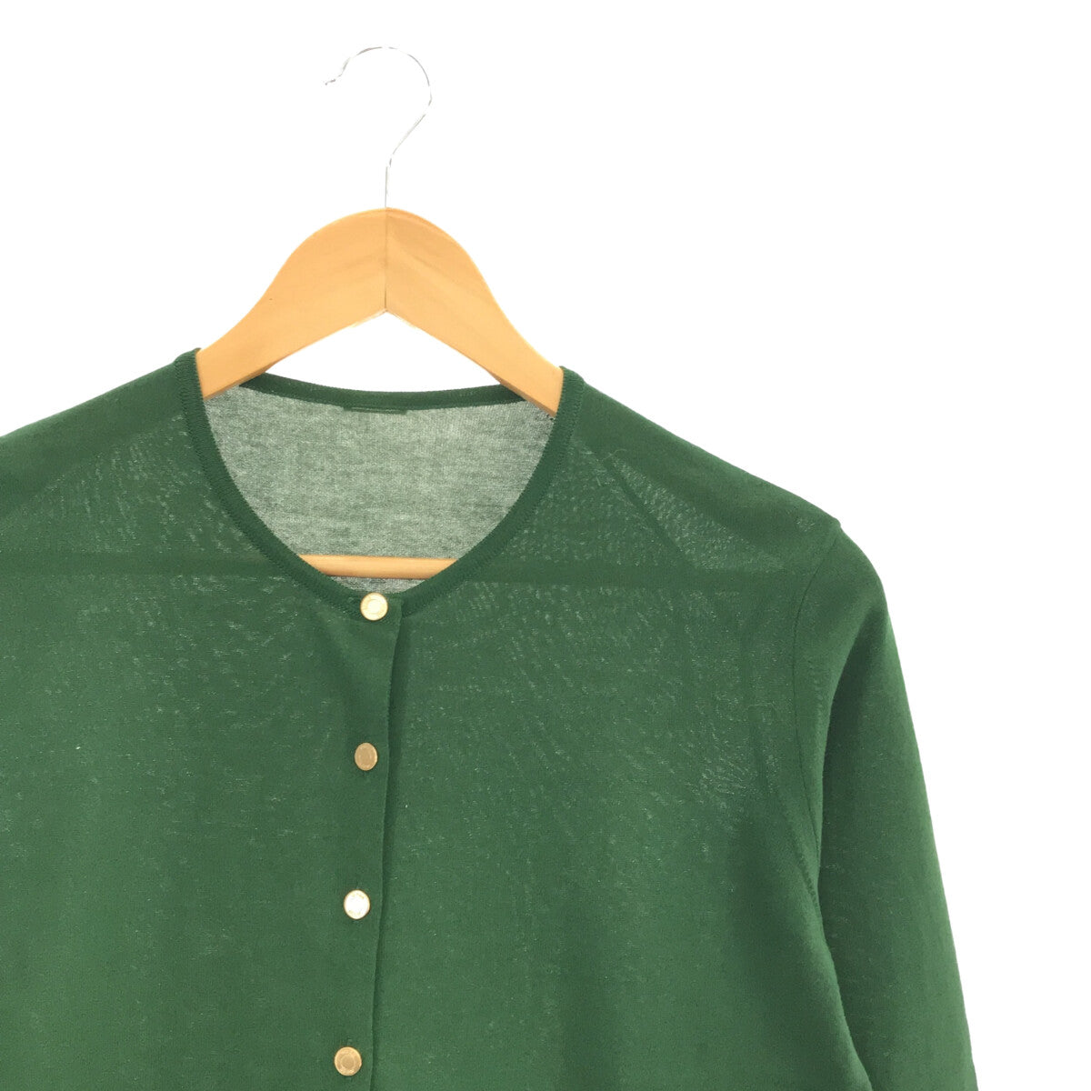 [Good Condition] MUSE de Deuxieme Classe | 2021SS | FF grace Crew Neck Cardigan | 38 | Green | Women's