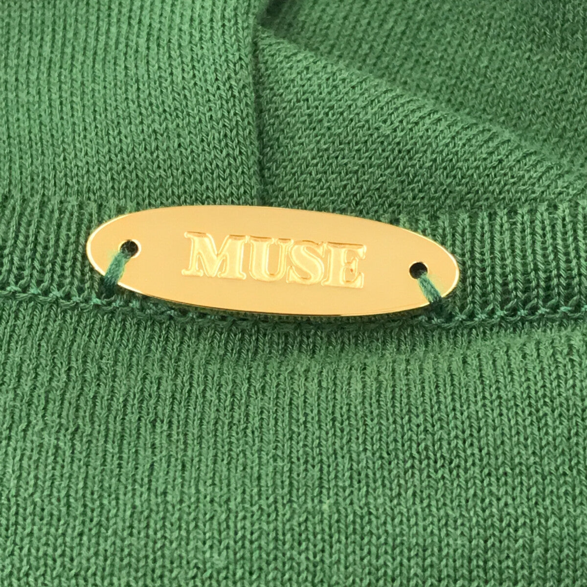 [Good Condition] MUSE de Deuxieme Classe | 2021SS | FF grace Crew Neck Cardigan | 38 | Green | Women's