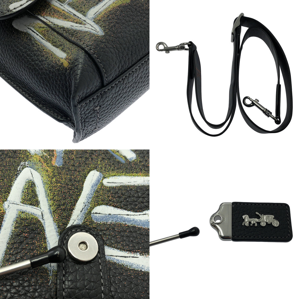 COACH / コーチ | × JEAN MICHEL BASQUIAT バスキア / ローグ メッセンジャー バッグ | ブラック | メンズ