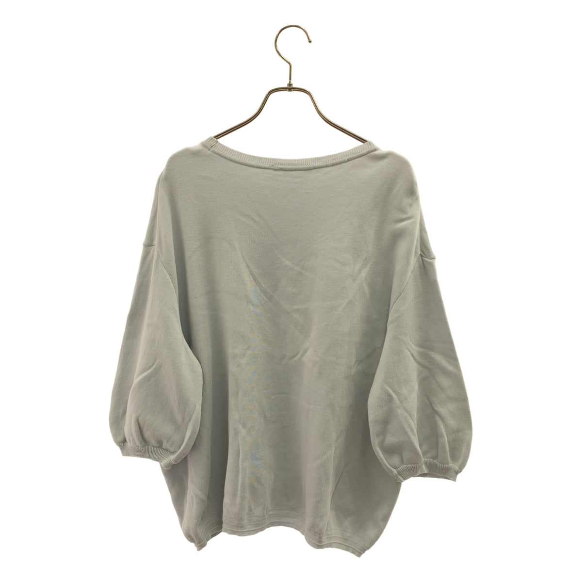 mina perhonen / ミナペルホネン | rein コットン ハーフスリーブ ニット | 38 | グレー | レディース