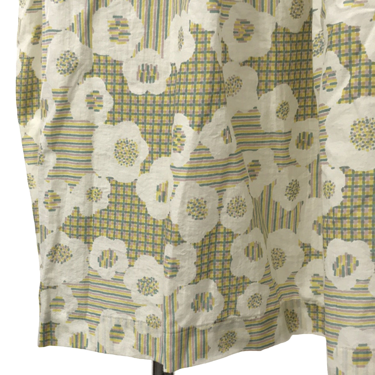 [美麗狀態] mina perhonen |花舞棉絲花朵印花褶皺連身裙 |尺寸 38 |多色 |女性的