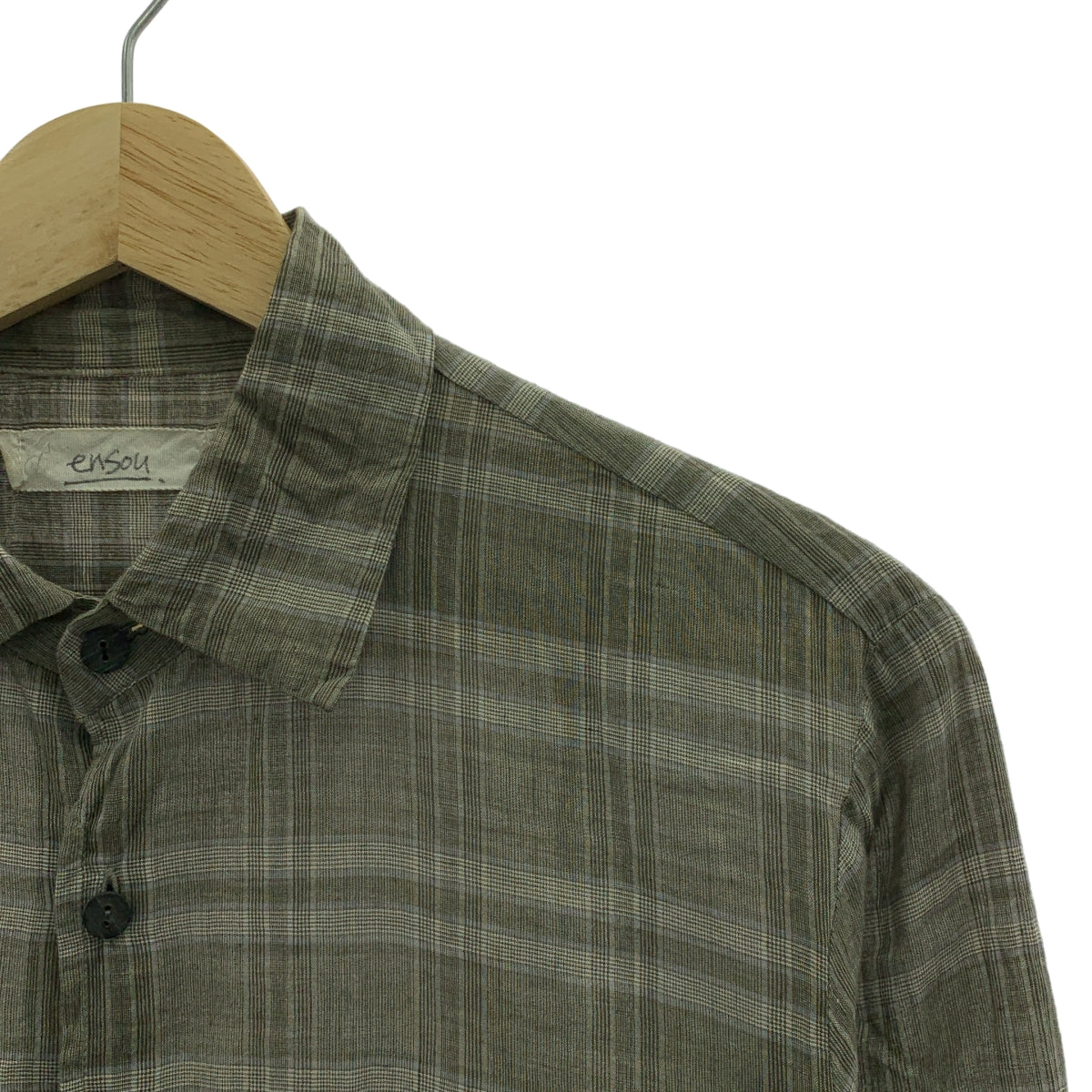 ensou / エンソウ | コットン チェック リボンシャツ | S | メンズ