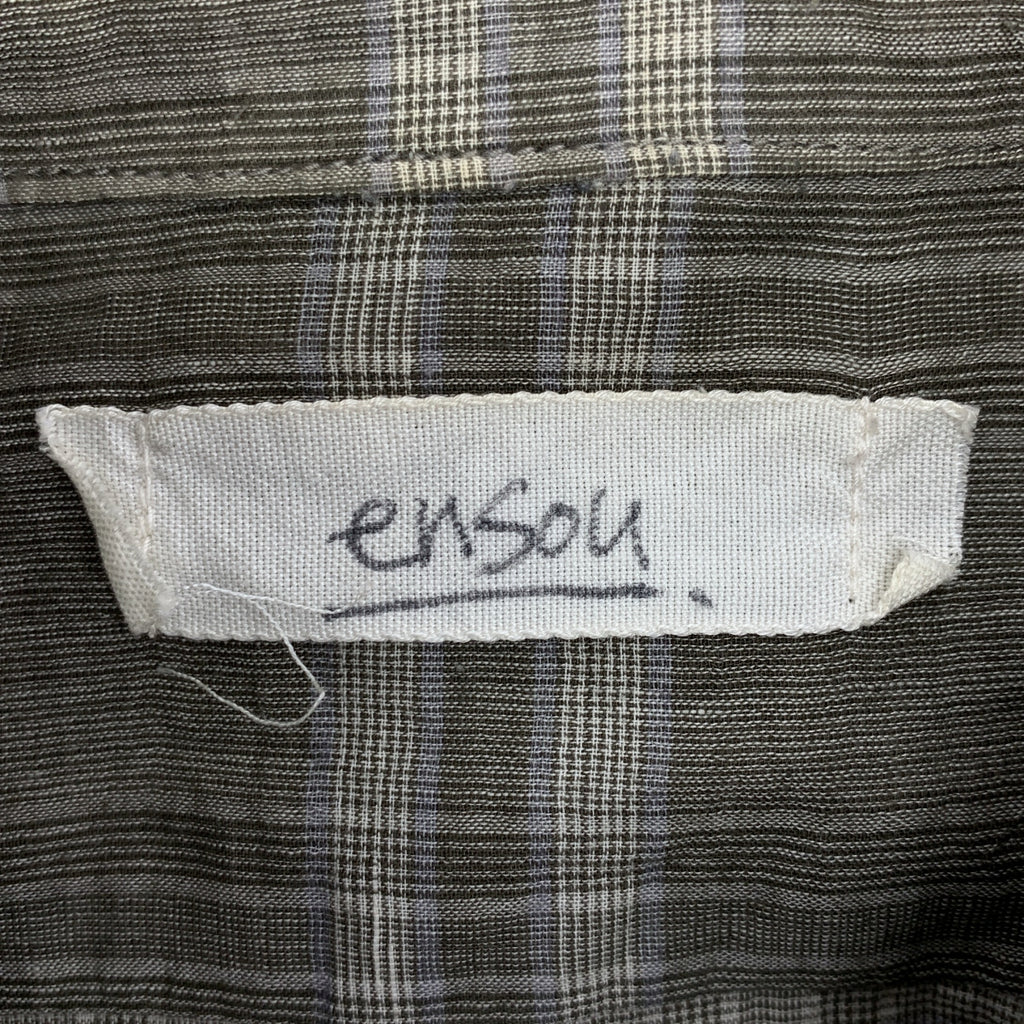 ensou / エンソウ | コットン チェック リボンシャツ | S | メンズ